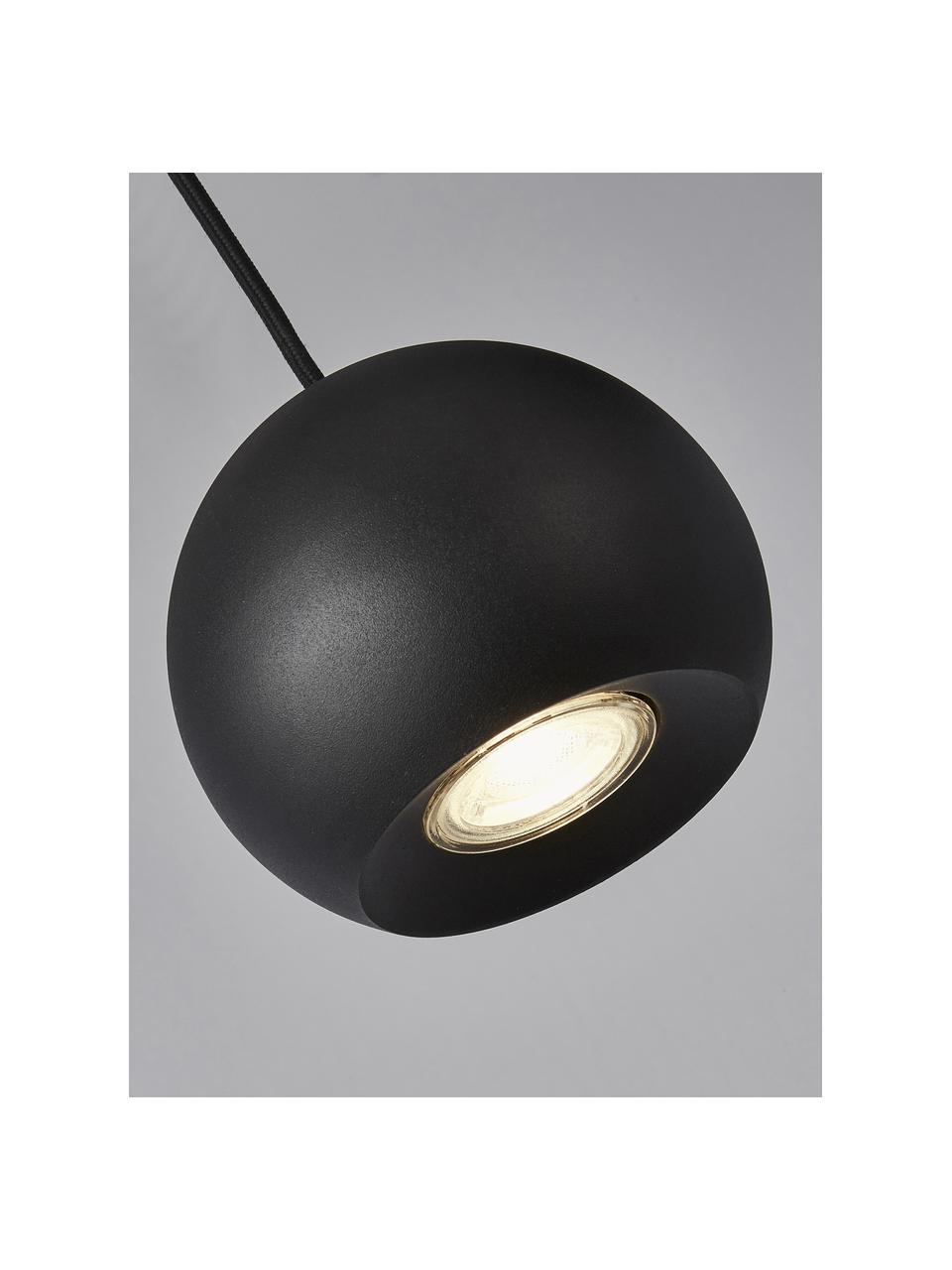 Grande suspension grappe Eindhoven, Noir, larg. 125 x haut. 20 cm