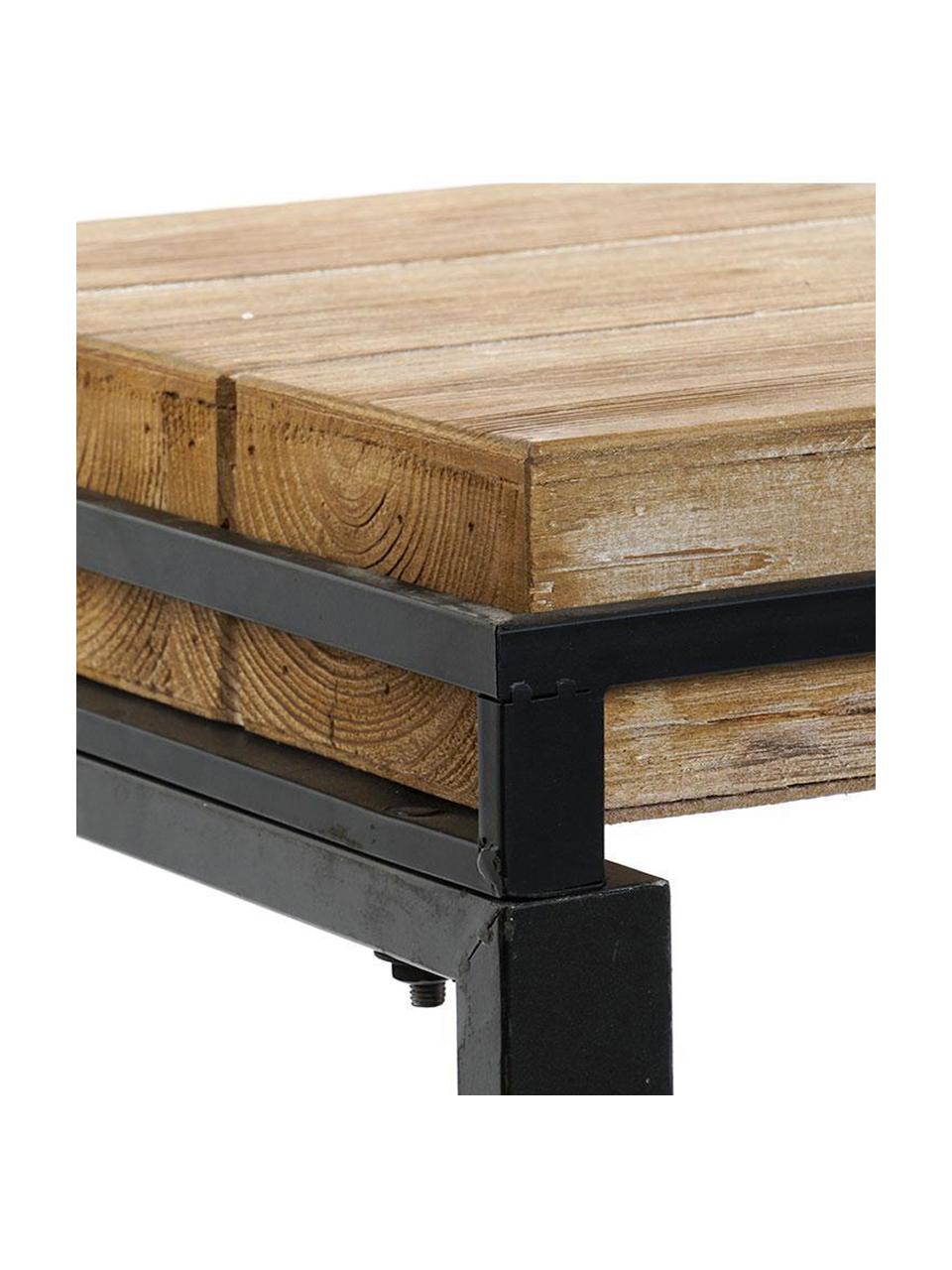 Consola  Macciato, Tablero: madera de abeto, Patas: metal, Beige, Negro, An 123 x Al 84 cm