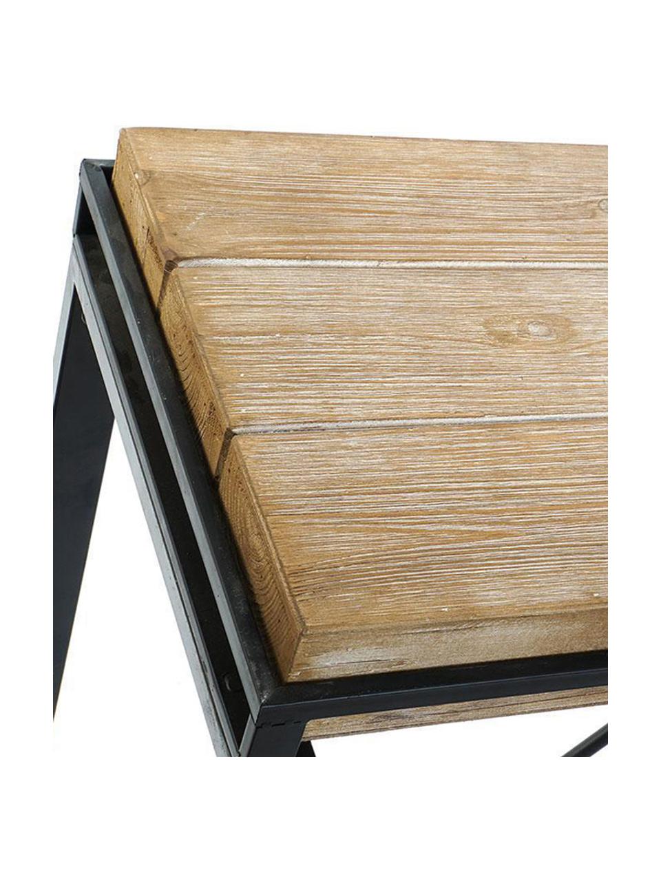 Consola  Macciato, Tablero: madera de abeto, Patas: metal, Beige, Negro, An 123 x Al 84 cm