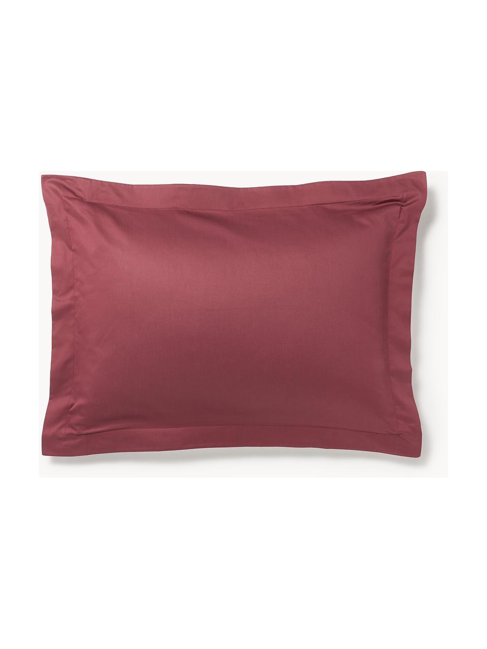 Baumwollsatin-Kopfkissenbezug Premium, Webart: Satin Fadendichte 500 TC,, Weinrot, B 40 x L 80 cm