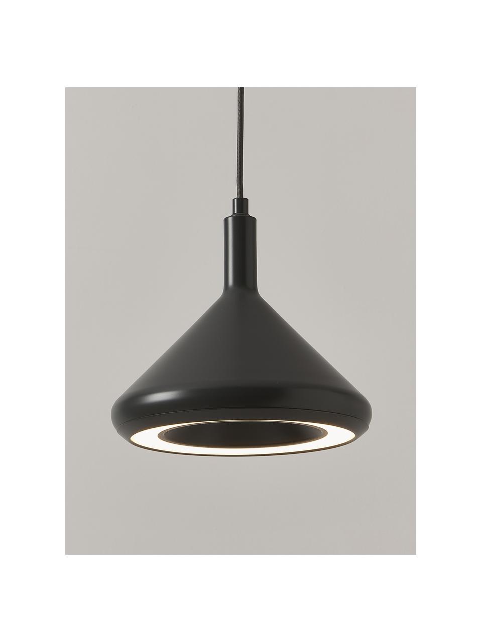 Suspension LED anthracite Alva, Noir, Ø 24 x haut. 150 cm