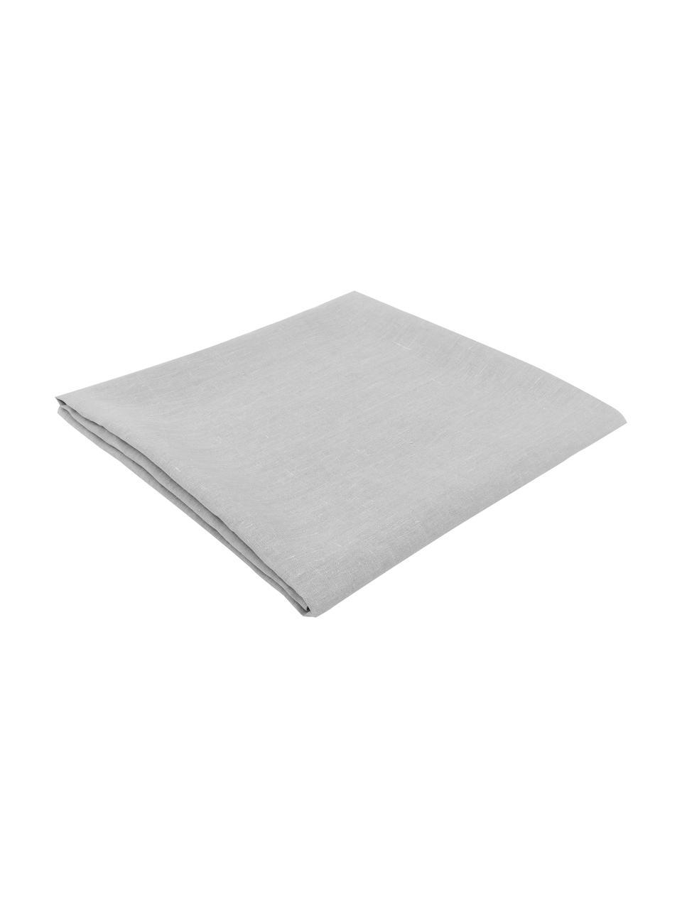 Mantel de lino Heddie, 100% lino, Gris claro, De 4 a 6 comensales (An 145 x L 200 cm)