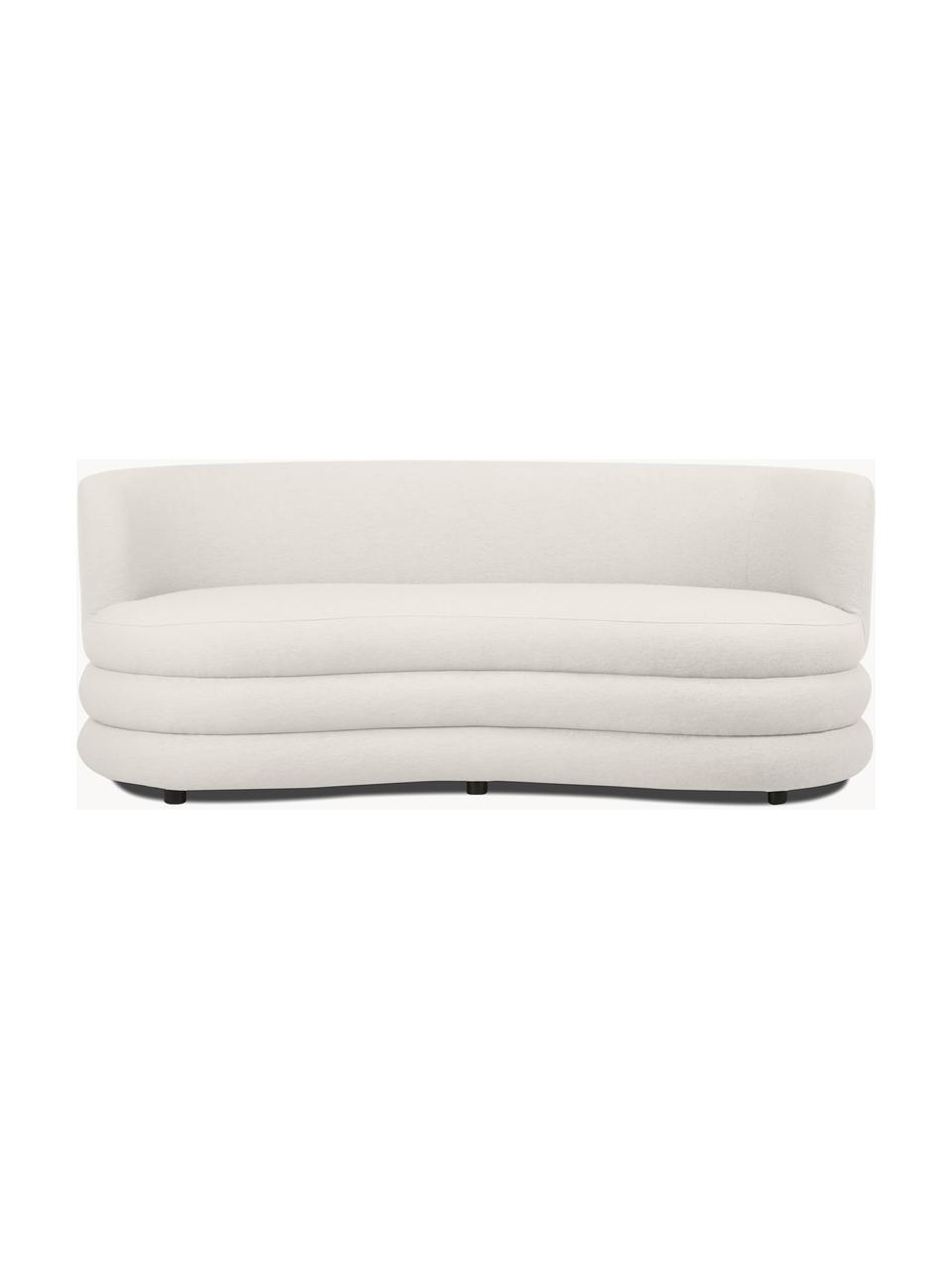 Sofa Bouclé Solomon (3-osobowa), Tapicerka: 100% poliester Dzięki tka, Nogi: tworzywo sztuczne Ten pro, Kremowobiały Bouclé, S 193 x G 92 cm