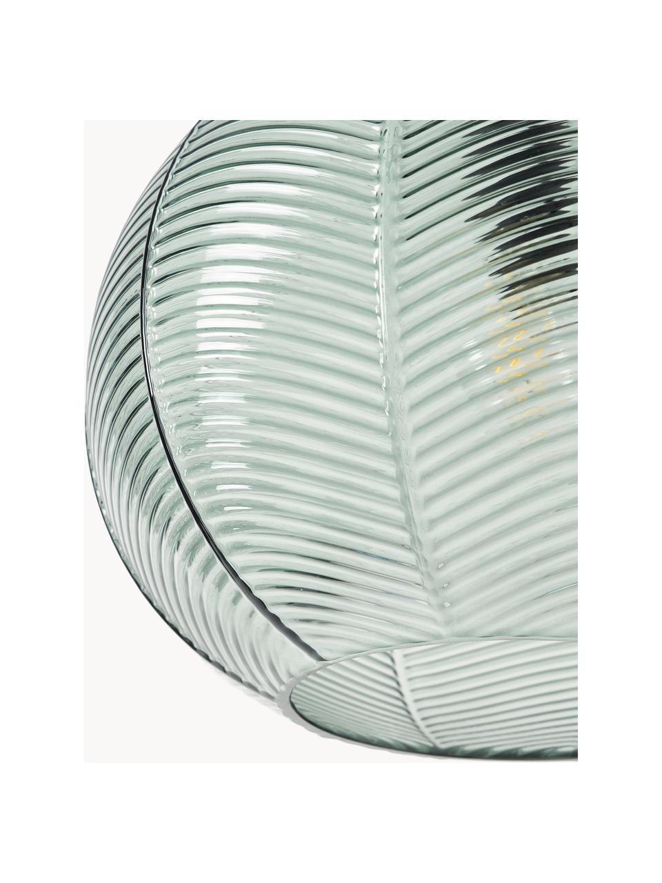 Suspension en verre teinté Brice, Vert, transparent, Ø 38 cm