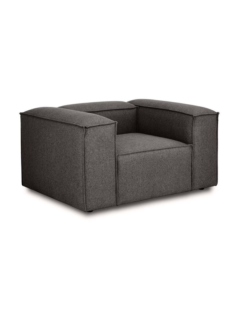 Sessel Lennon, Bezug: 100% Polyester Der strapa, Gestell: Massives Kiefernholz, FSC, Beine: Kunststoff, Webstoff Anthrazit, B 130 x T 101 cm