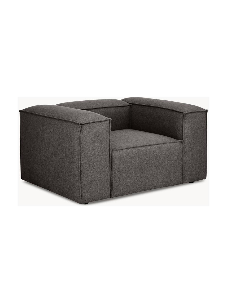 Sessel Lennon, Bezug: 100 % Polyester Der strap, Gestell: Massives Kiefernholz FSC-, Beine: Kunststoff, Webstoff Anthrazit, B 130 x T 101 cm