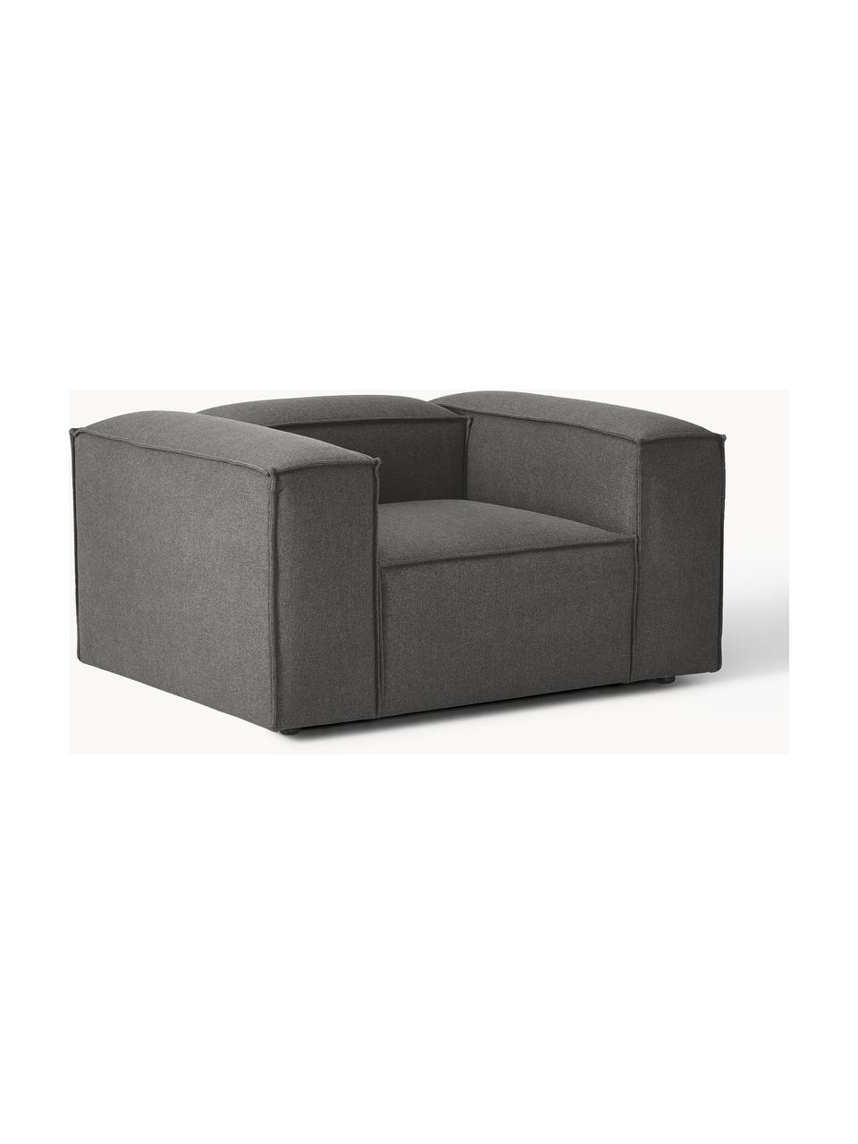 Sillón Lennon, Tapizado: 100% poliéster Alta resis, Estructura: madera de pino maciza, ma, Patas: plástico Este producto es, Tejido gris antracita, An 130 x F 101 cm