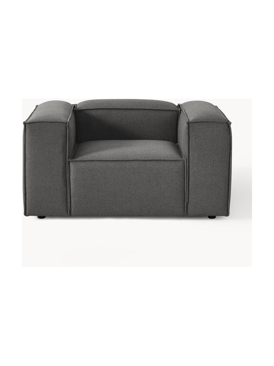 Sillón Lennon, Tapizado: 100% poliéster Alta resis, Estructura: madera de pino maciza, ma, Patas: plástico Este producto es, Tejido gris antracita, An 130 x F 101 cm