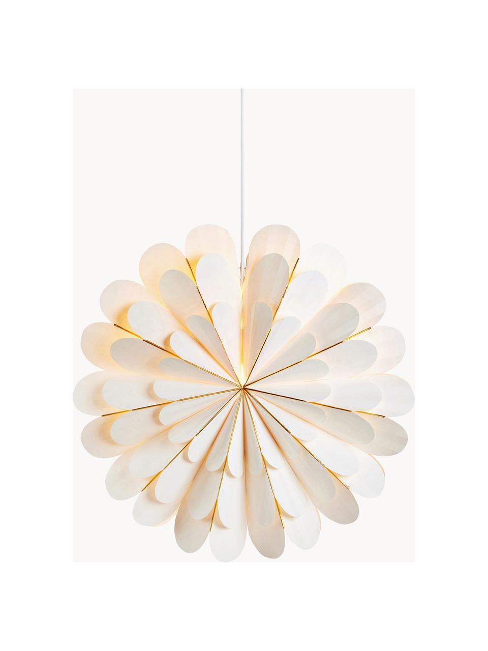 Étoile de Noël lumineuse artisanale Marigold, Blanc cassé, Ø 45 cm