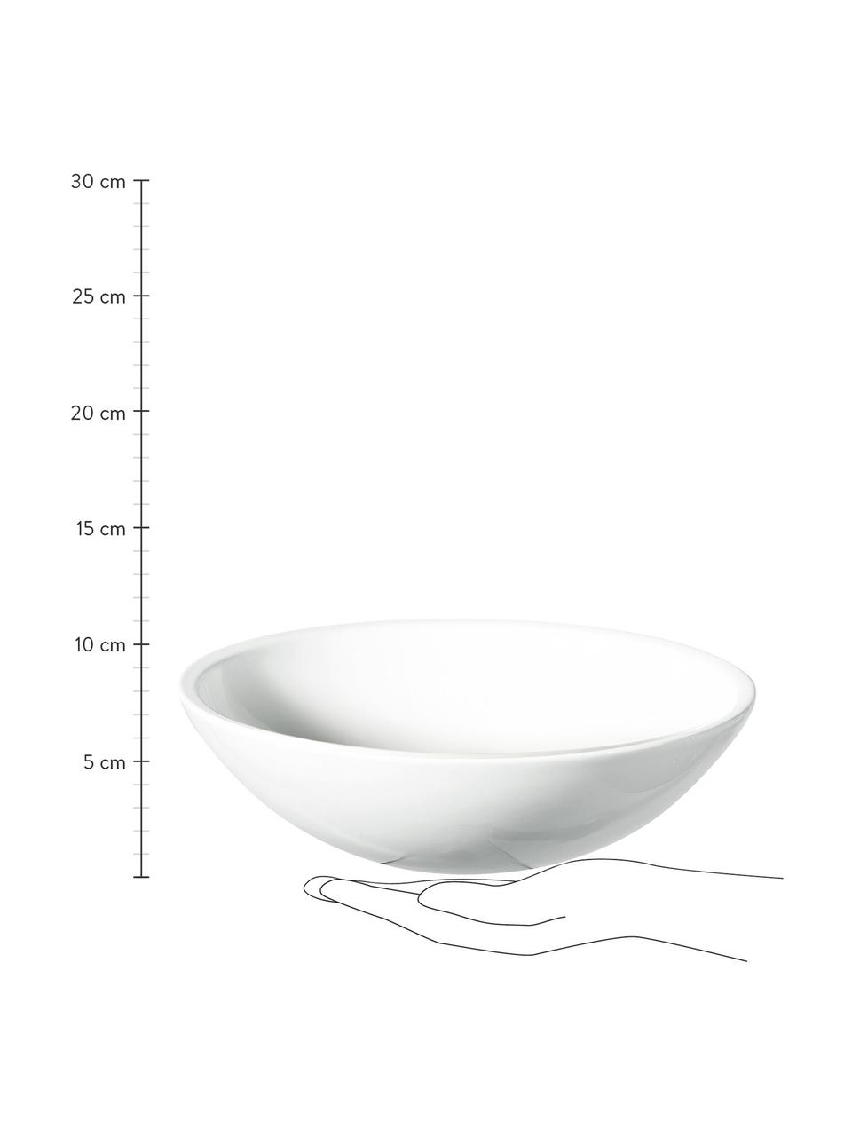 Servierschüssel Grande aus Steingut in Weiß, Ø 25 cm, Steingut, Weiß, Ø 25 x H 8 cm