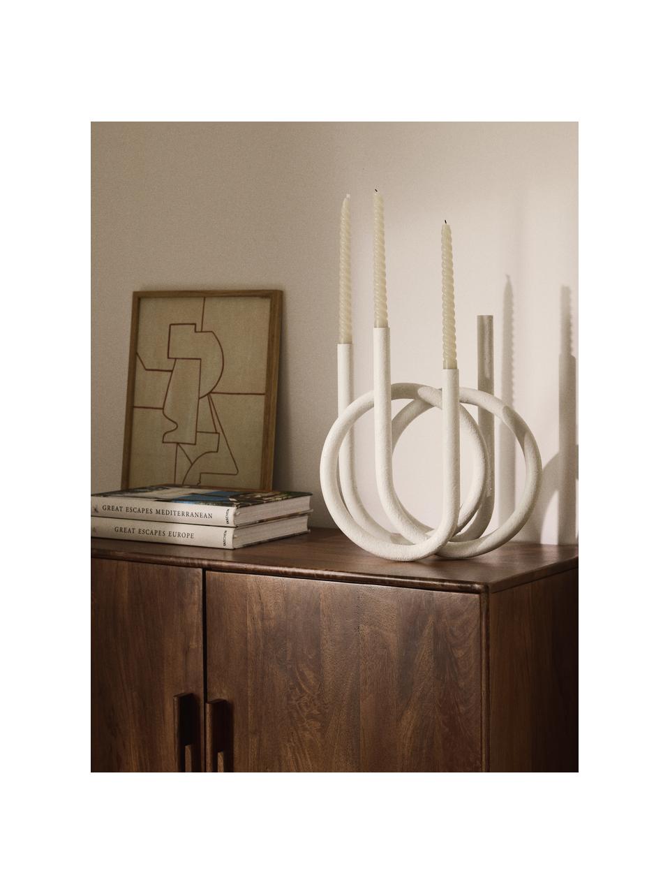 Candelabro Naia, Metal recubierto, Blanco, An 35 x Al 38 cm