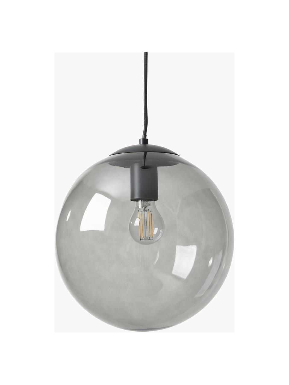 Lampadario sferico in vetro Beth, Paralume: vetro, Grigio, nero, Ø 30 cm