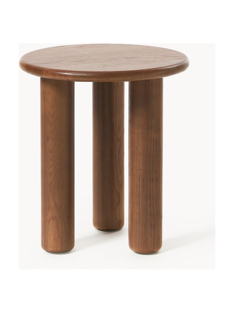Kulatý konferenční stolek z dubového dřeva Didi, Masivní dubové dřevo, olejované

Tento produkt je vyroben z udržitelných zdrojů dřeva s certifikací FSC®., Ořechové dřevo, Ø 40 cm, V 45 cm