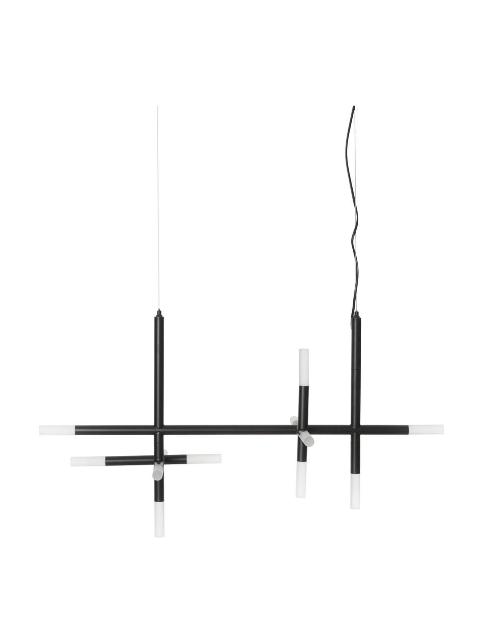 Velké závěsné LED svítidlo Gratia, Černá, bílá, Š 90 cm, V 90 cm