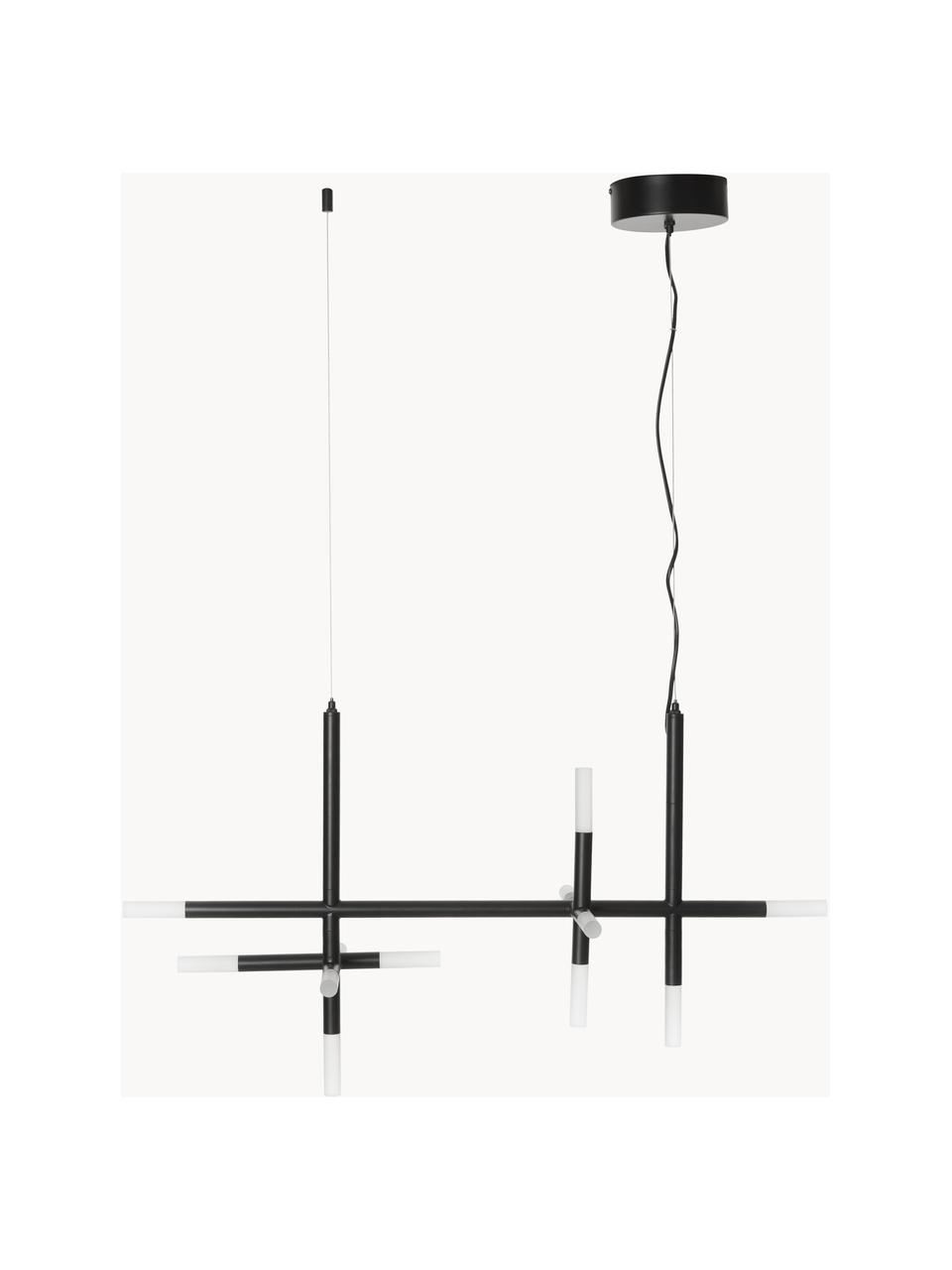 Lámpara de techo LED Gratia, Estructura: metal con pintura en polv, Anclaje: metal con pintura en polv, Cable: plástico, Negro, blanco, An 90 x Al 50 cm