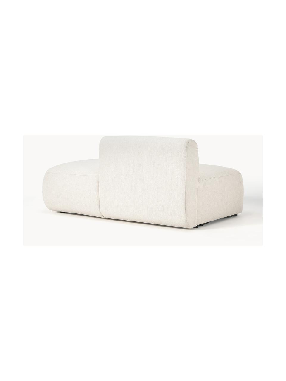 Chaise longue componibile Sofia, Rivestimento: 100% polipropilene Il riv, Struttura: legno di abete, truciolat, Piedini: plastica Il materiale uti, Tessuto bianco crema, Larg. 159 x Prof. 103 cm, schienale a sinistra