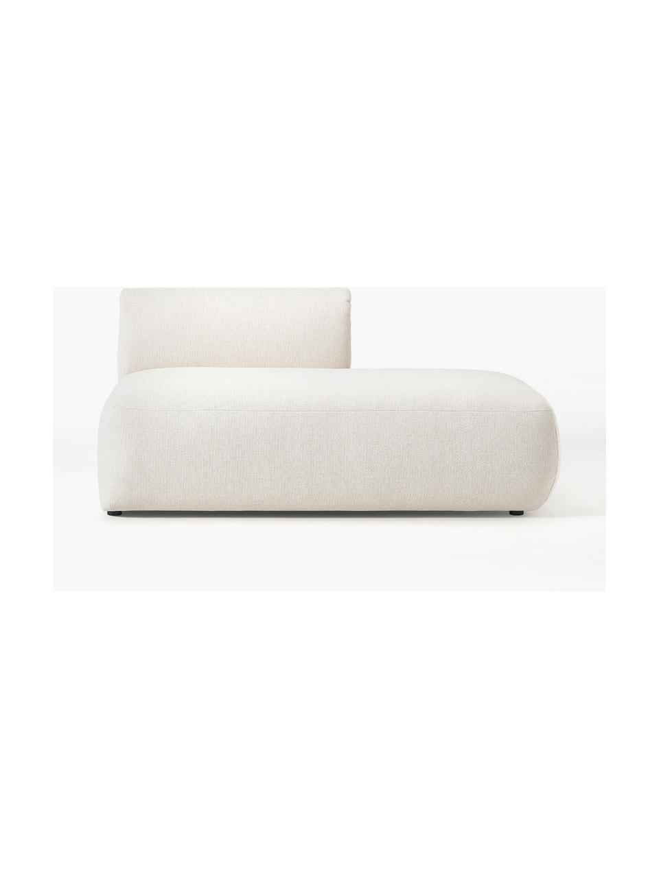 Méridienne modulable Sofia, Tissu blanc crème, larg. 159 x prof. 103 cm, dossier à gauche