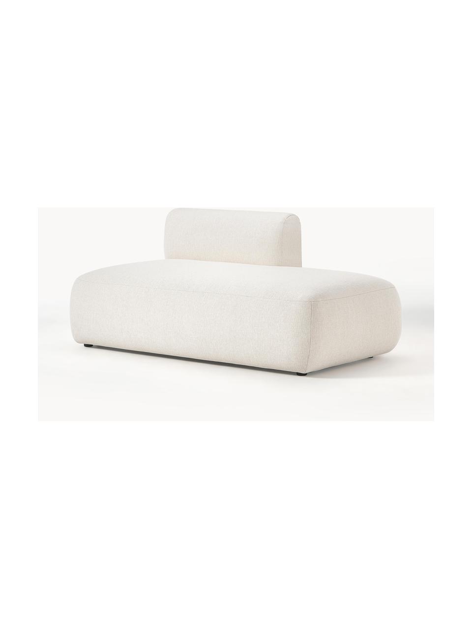 Diván modular Sofia, Tapizado: 100% polipropileno Alta r, Estructura: madera de abeto, tablero , Patas: plástico El material util, Tejido blanco crema, An 159 x F 103 cm, respaldo izquierdo