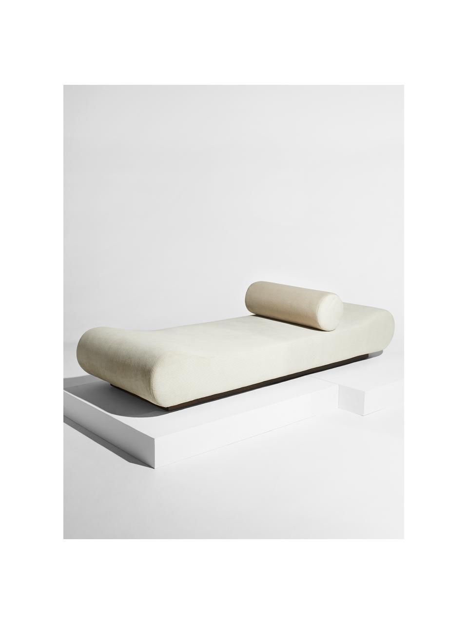 Cord-Daybed Faye in Beige, Bezug: 100 % Polyester, Sockel: Kiefernholz, FSC-zertifiz, Gestell: Sperrholz, Cord Beige, B 220 x T 80 cm