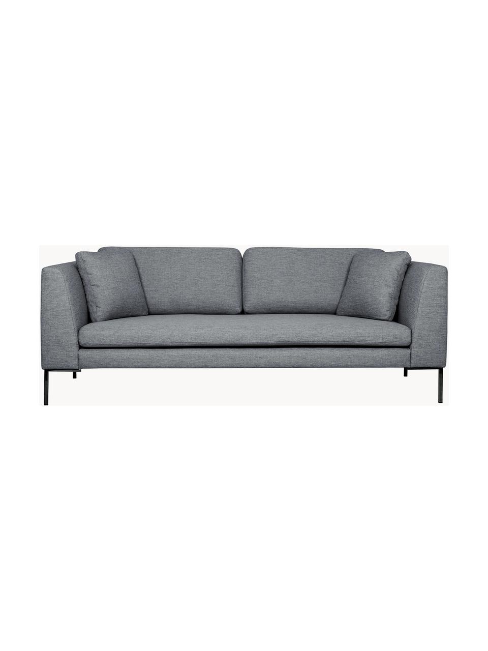 Sofá Emma (3 plazas), Tapizado: poliéster Alta resistenci, Estructura: madera de pino macizo con, Patas: metal con pintura en polv, Tejido gris oscuro, An 227 x F 100 cm