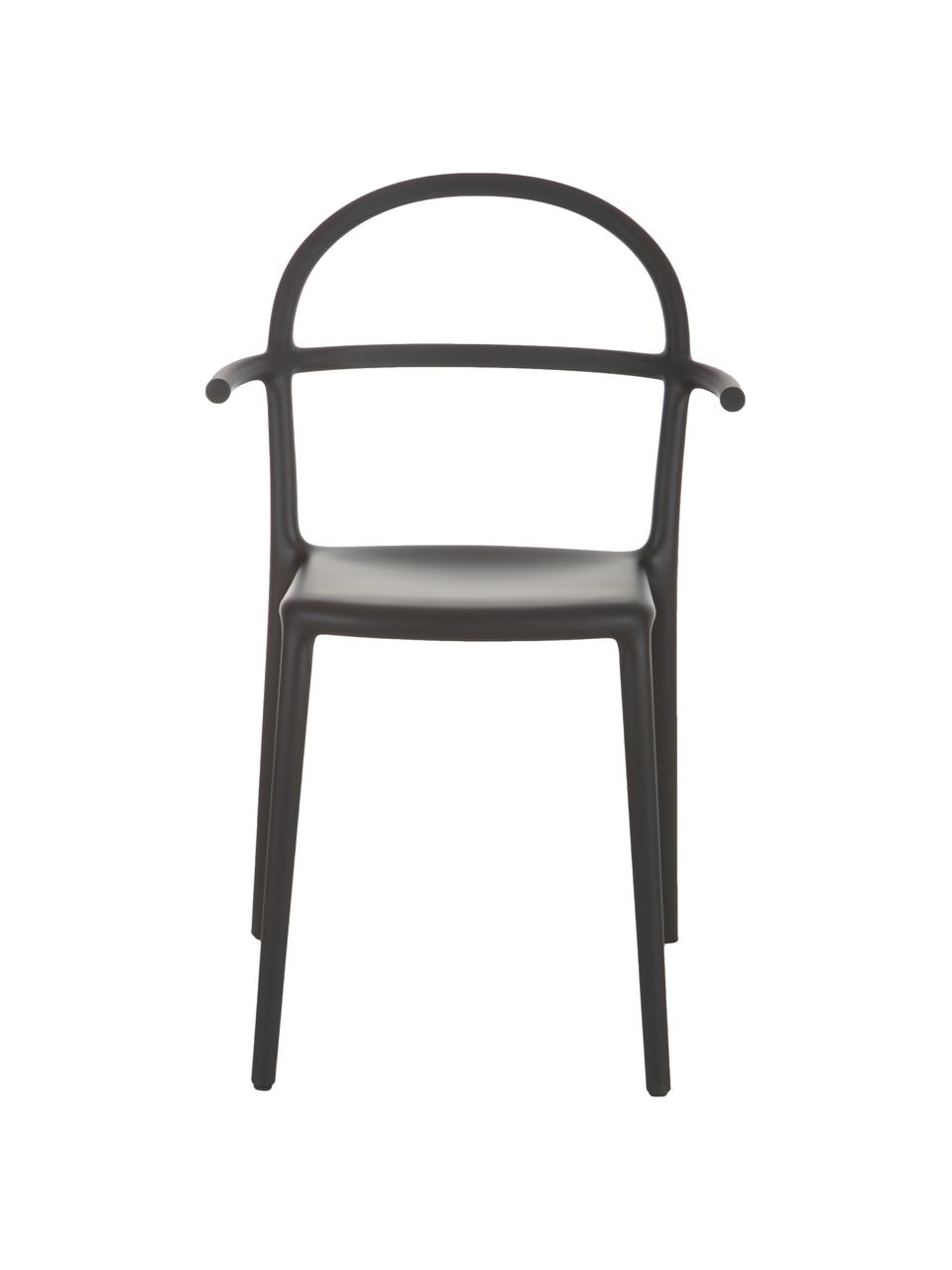 Zwarte kunststoffen stoelen Generic, 2 stuks, Gemodificeerd polypropyleen, Zwart, B 52  x D 51 cm