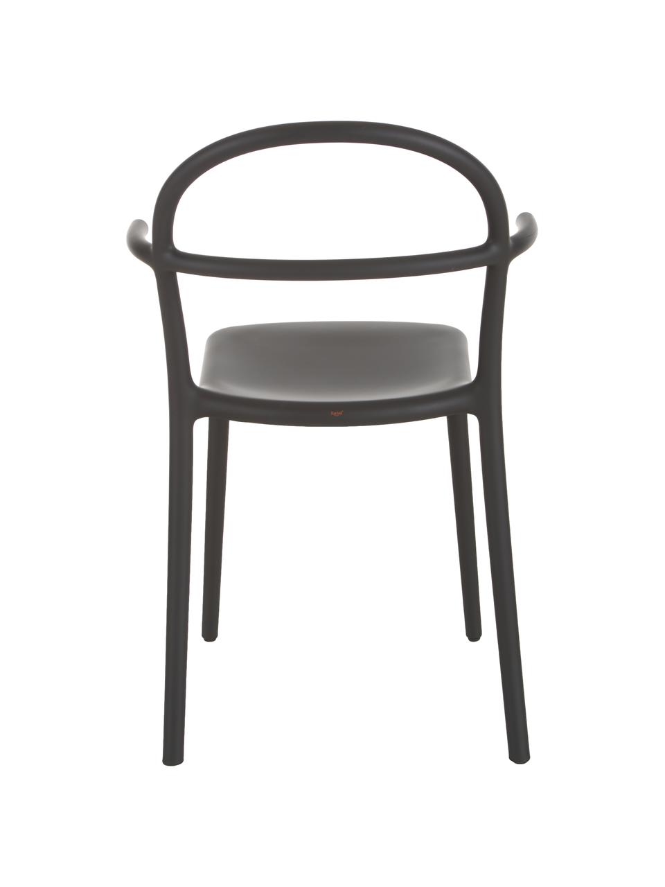 Zwarte kunststoffen stoelen Generic, 2 stuks, Gemodificeerd polypropyleen, Zwart, B 52  x D 51 cm