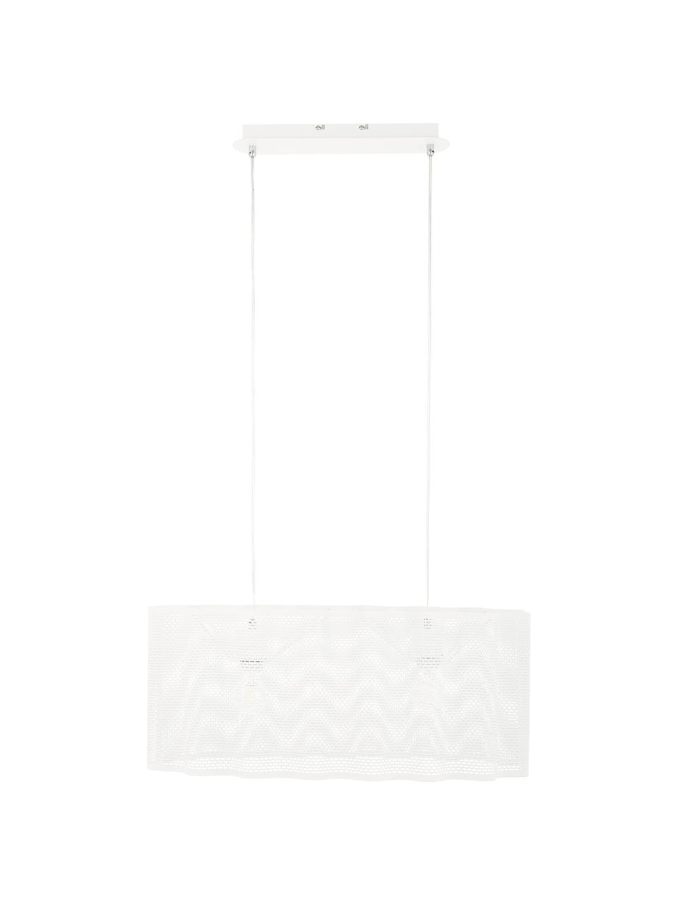 Owalna lampa wisząca Glicine, Biały, S 70 x W 28 cm