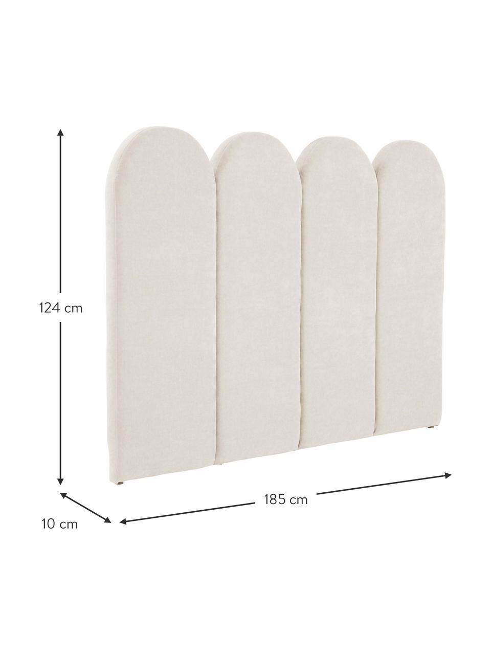 Cabecero tapizado chenilla Miami, Tapizado: 100% poliéster Alta resis, Estructura: madera de pino con certif, Tejido blanco crema, An 185 x Al 124 cm