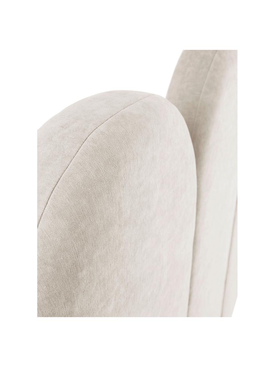 Gepolstertes Chenille-Kopfteil Miami, Bezug: 100 % Polyester Der hochw, Gestell: Kiefernholz, FSC-zertifiz, Webstoff Cremeweiß, B 185 x H 124 cm