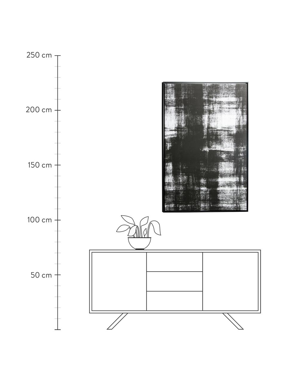 Leinwanddruck Yukon, Rahmen: Mitteldichte Holzfaserpla, Bild: Leinwand, Schwarz, Weiß, B 80 x H 120 cm