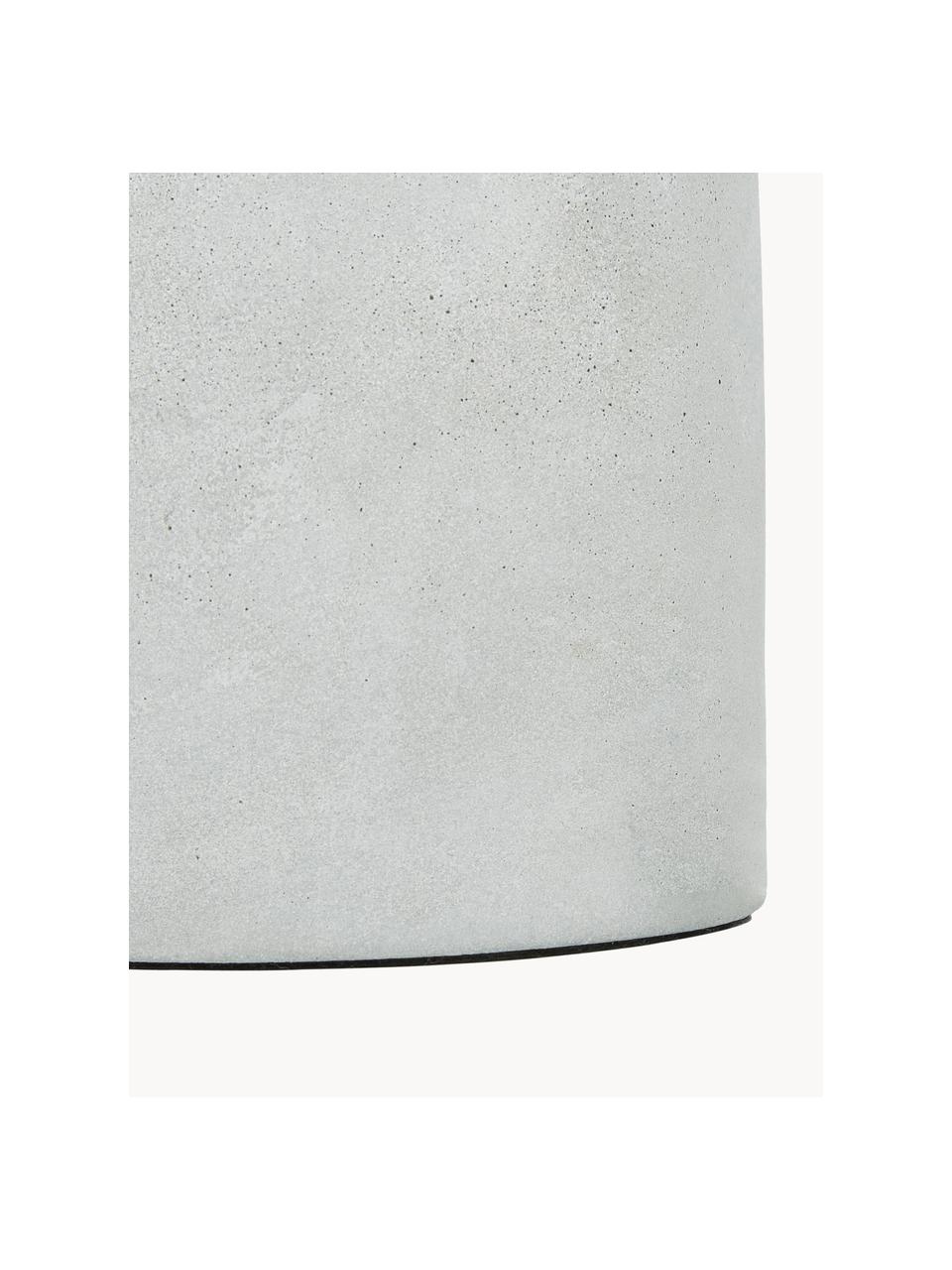 Petite lampe de chevet en béton Alma, Blanc, gris, Ø 23 x haut. 24 cm
