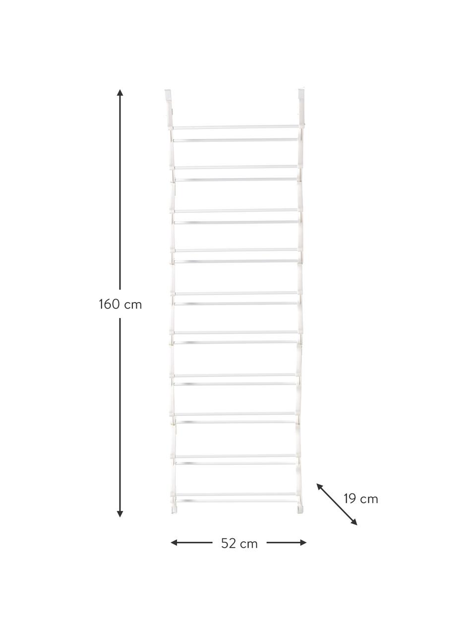 Zapatero de pared Skoforvaring, Estructura: metal recubierto, Blanco, An 52 x Al 160 cm