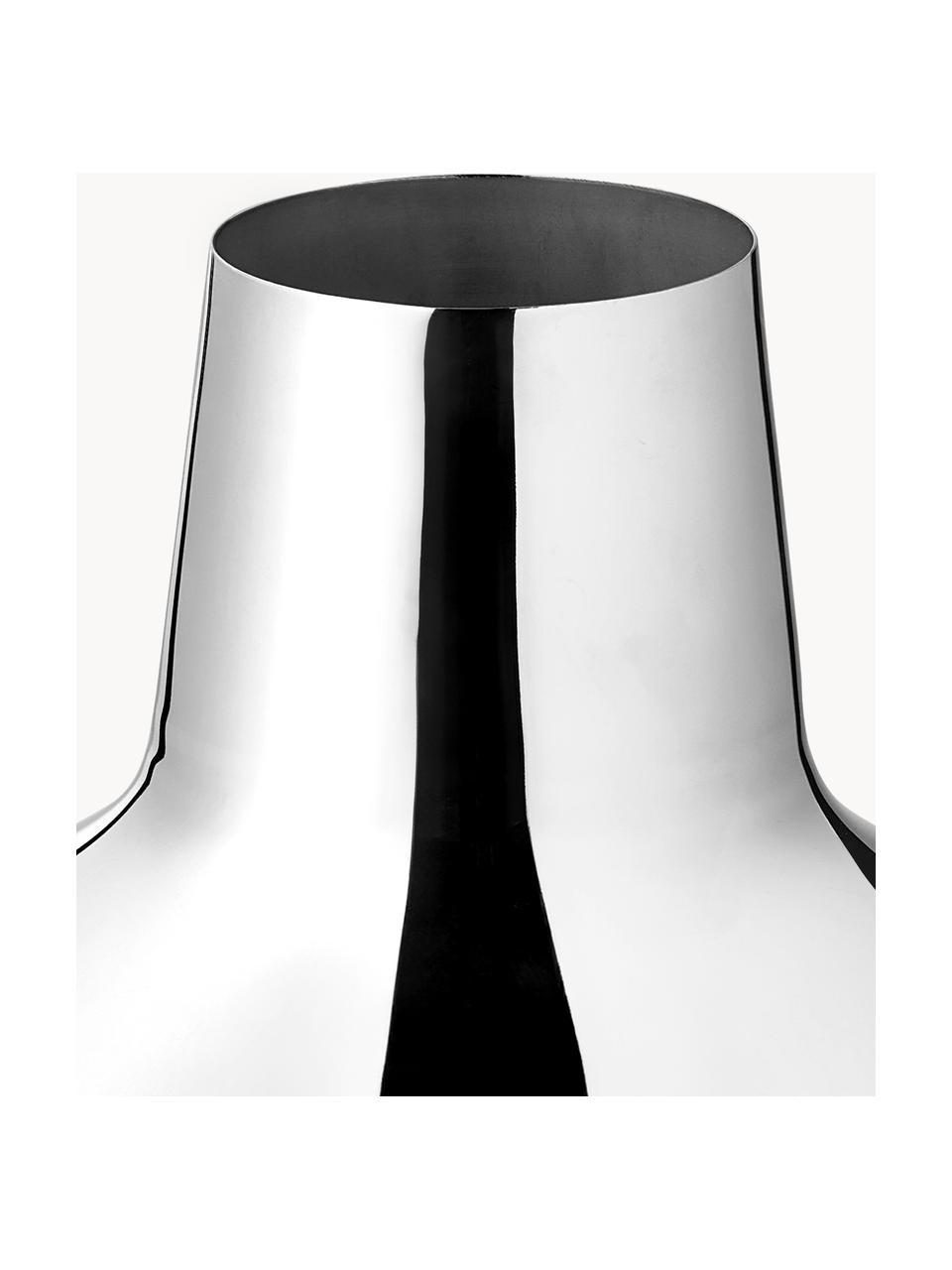 Vase en acier inoxydable Henning Koppel, haut. 19 cm, Acier inoxydable, poli, Argenté, polissage haute brillance, Ø 23 x haut. 19 cm