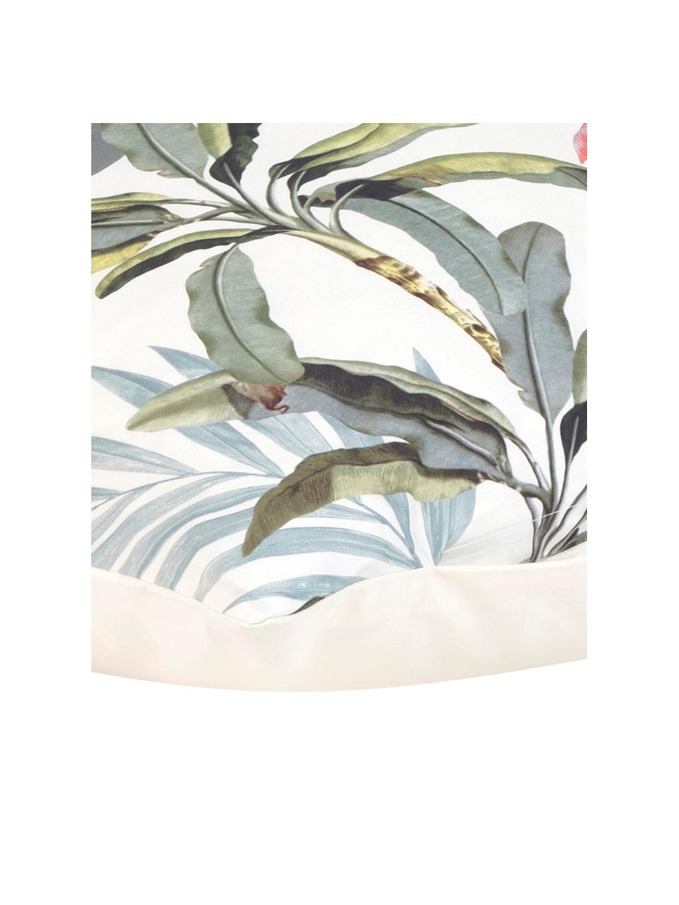 Obliečka na vankúš z bavlneného perkálu s tropickou potlačou Tropicana, 2 ks, Predná strana: viacfarebná Zadná strana: krémovobiela, Š 40 x D 80 cm