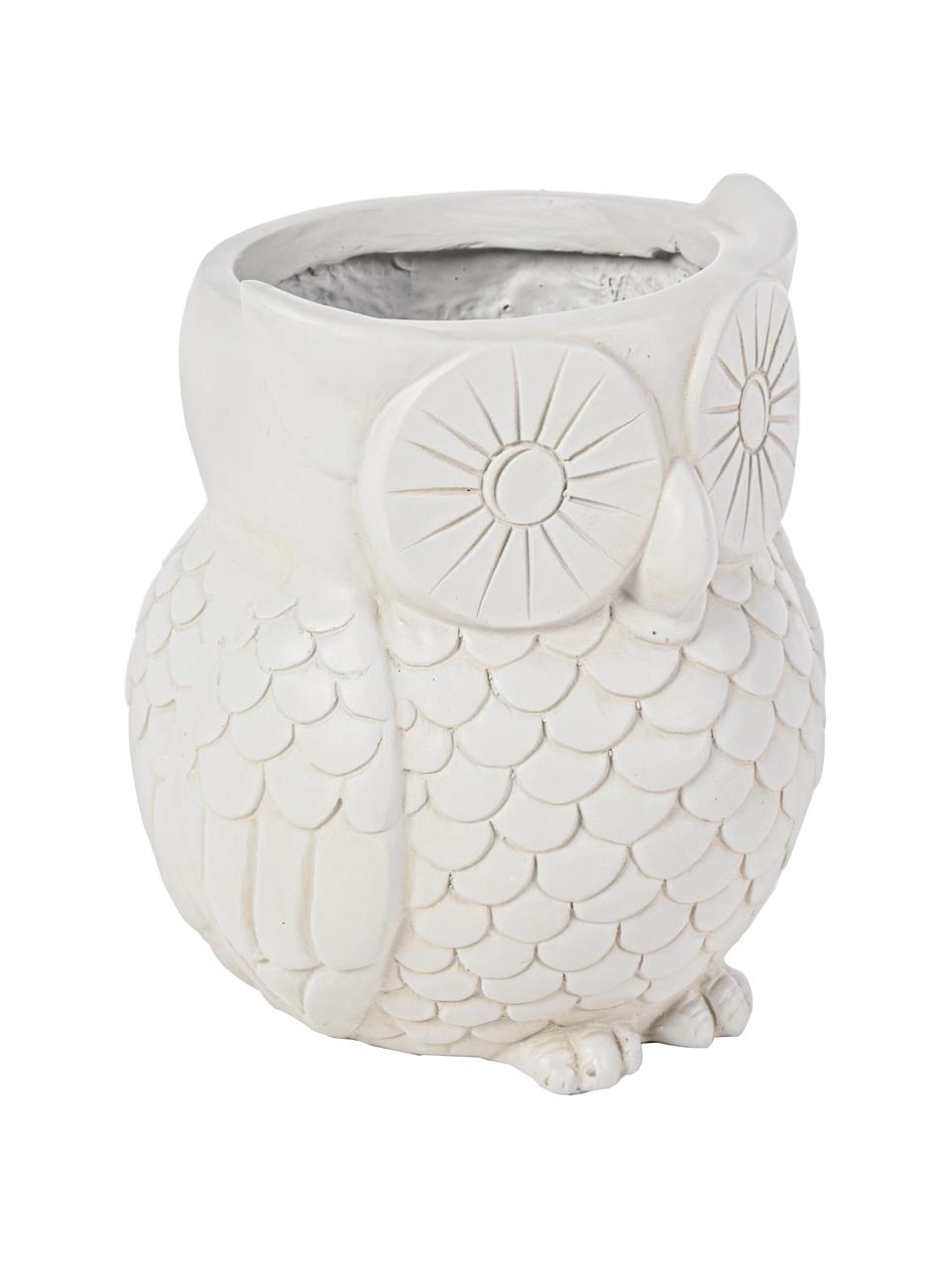 Portavaso Owl, Materiale sintetico, Bianco latteo, Ø 35 x Alt. 31 cm