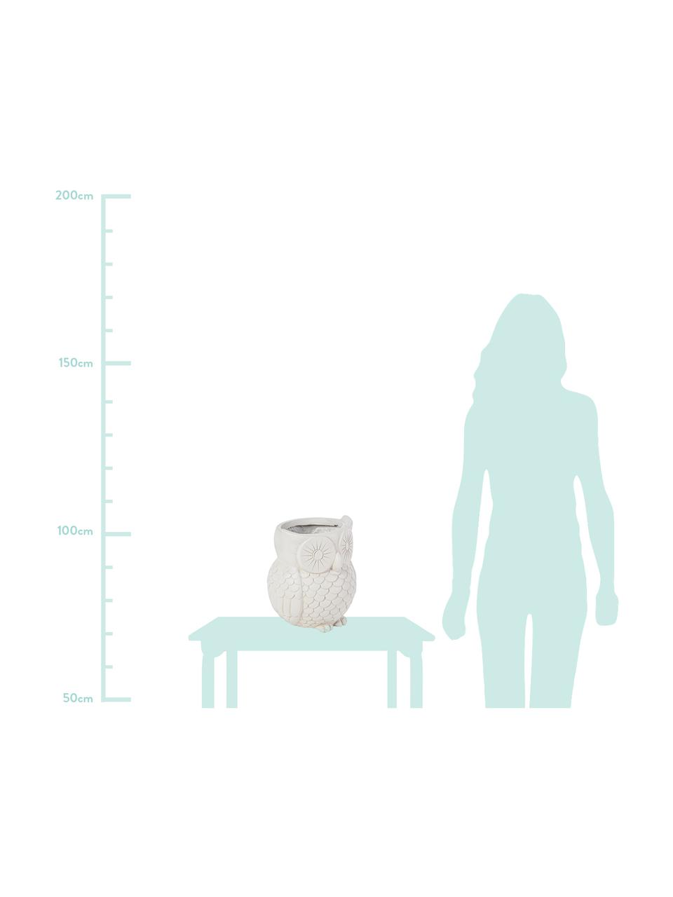 Portavaso Owl, Materiale sintetico, Bianco latteo, Ø 35 x Alt. 31 cm