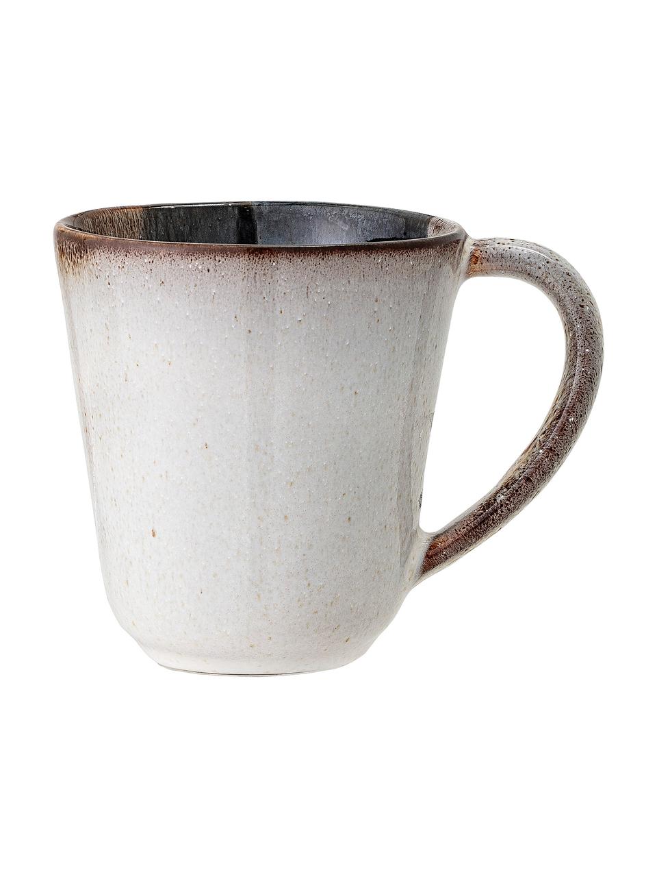 Tasses artisanales avec dégradé Jules, 2 pièces, Grès cérame, Tons beiges, tons bruns, bleu, Ø 10 x haut. 10 cm, 400 ml