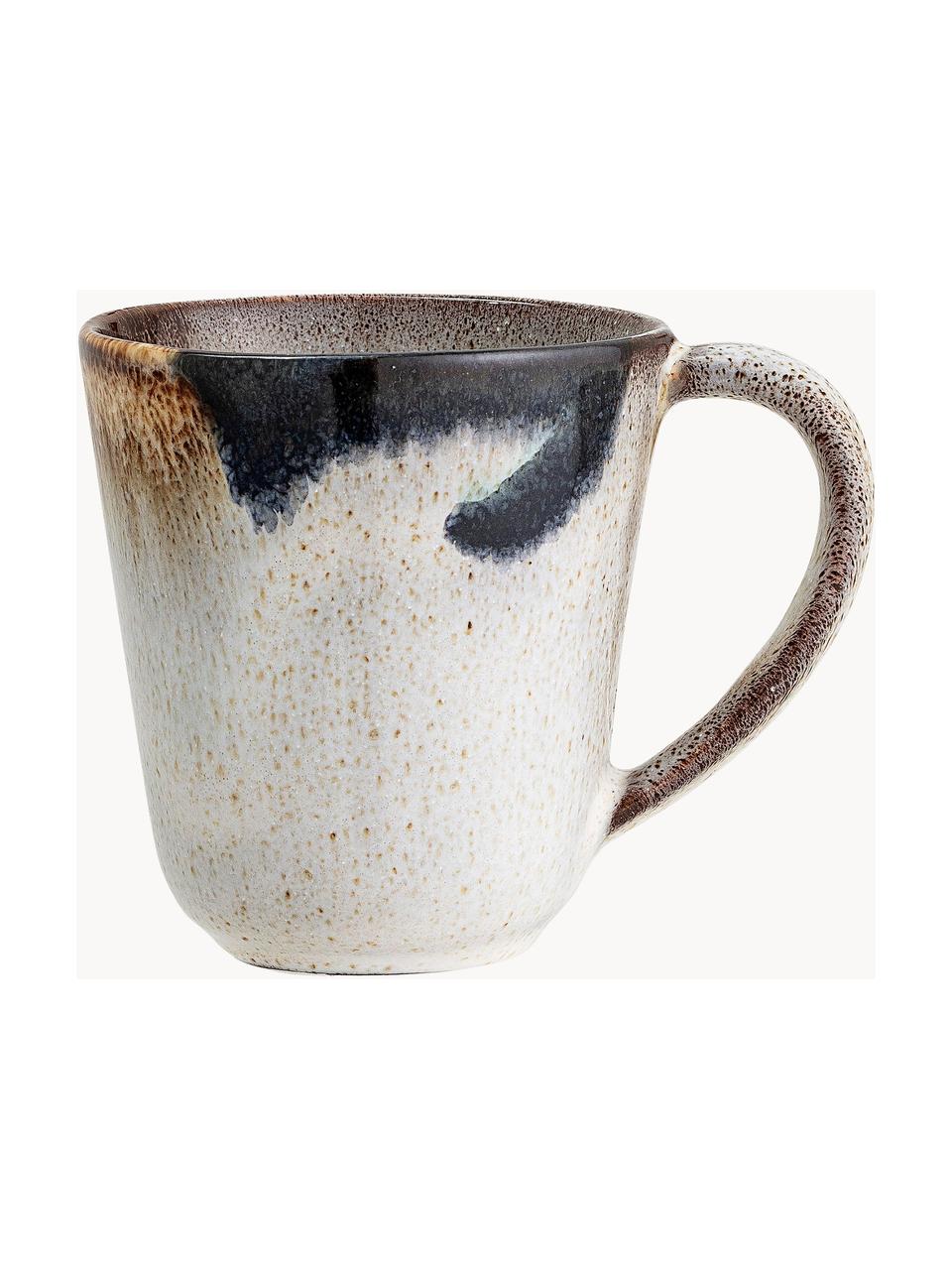 Tasses artisanales avec dégradé Jules, 2 pièces, Grès cérame, Tons beiges, tons bruns, bleu, Ø 10 x haut. 10 cm, 400 ml