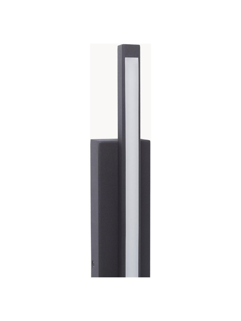 Aplique LED Geometric, Lámpara: acero con pintura en polv, Cable: plástico, Negro, An 6 x Al 56 cm