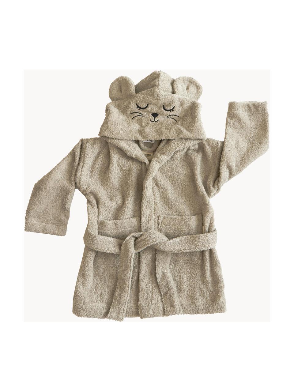 Kinderbadjas Mouse, verschillende maten, 100% katoen (Bio), GOTS-gecertificeerd, Lichtbeige, B 36 x L 48 cm (1 - 2 jaar)