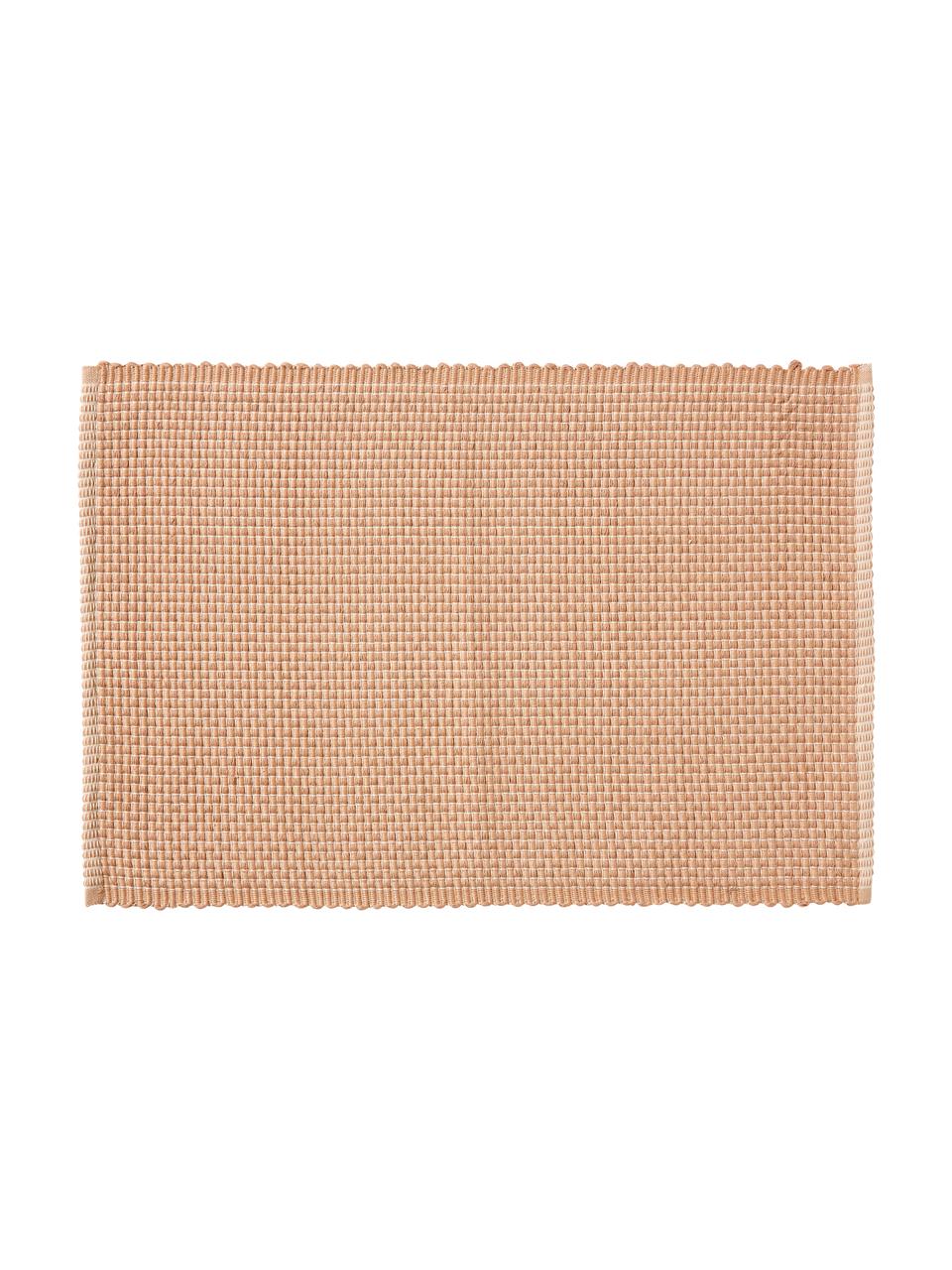 Bavlněná obdélníková prostírání Grain, 4 ks, 100 % bavlna, Oranžová, Š 33 cm, D 49 cm
