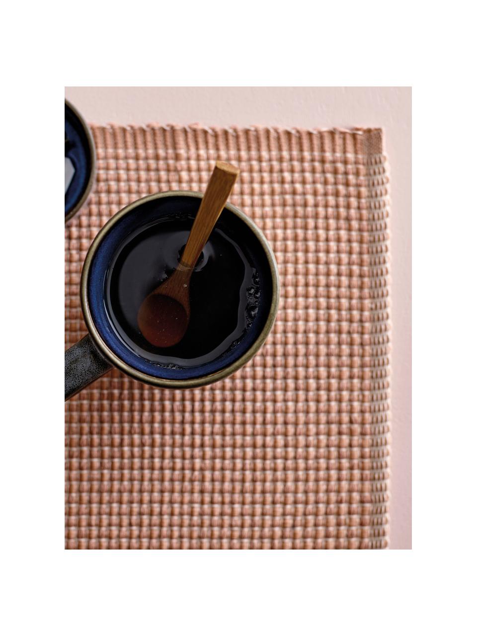 Tovaglietta americana rettangolare in cotone Grain 4 pz, 100% cotone, Arancione, Larg. 33 x Lung. 49 cm