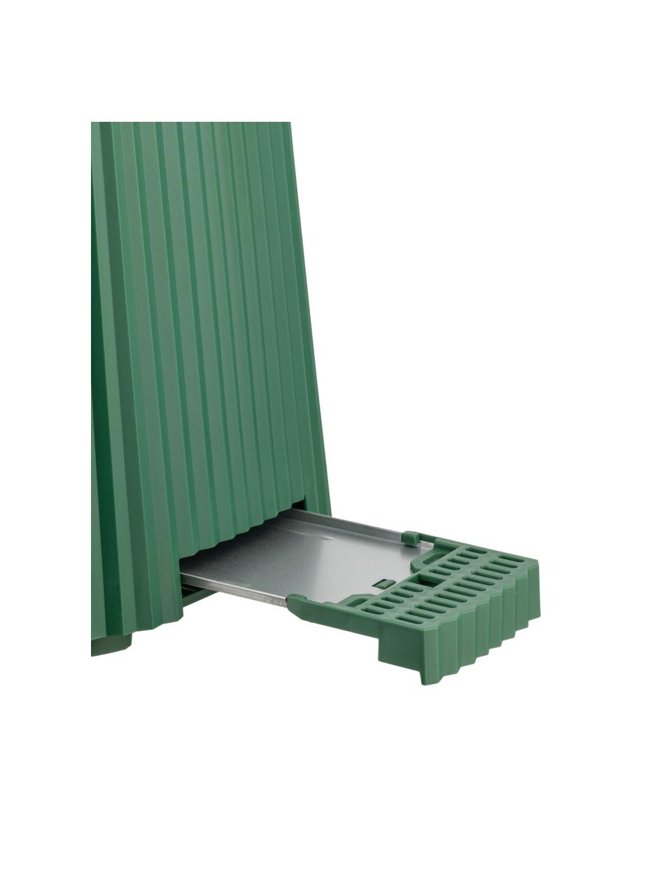 Topinkovač se strukturovaným povrchem Plissé, Termoplastická pryskyřice, Tmavě zelená, Š 34 cm, H 19 cm