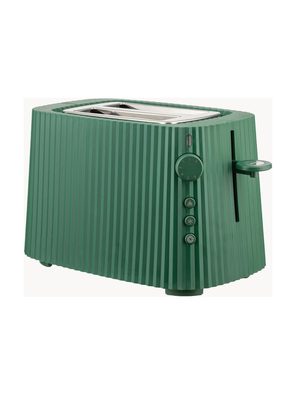 Toaster Plissé mit strukturierter Oberfläche, Thermoplastisches Harz, Dunkelgrün, B 34 x T 19 cm