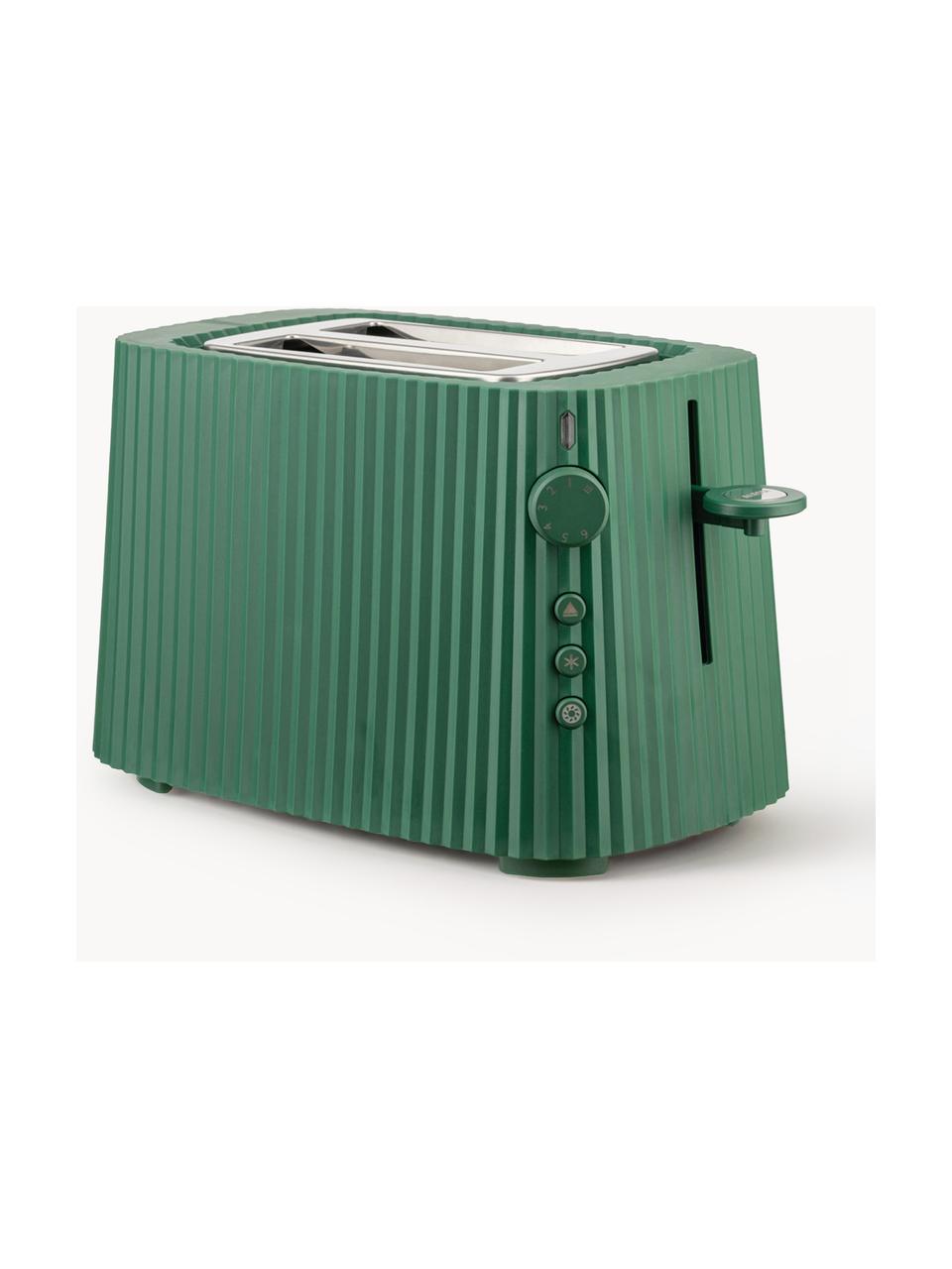 Toaster Plissé, Thermoplastisches Harz, Dunkelgrün, B 34 x T 19 cm