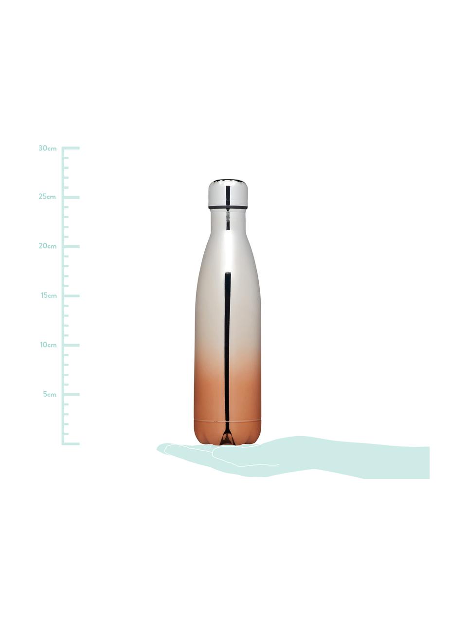 Thermosfles Rocky, Bovenzijde: gepolijst edelstaal, Onderzijde: verkoperd en gepolijst ed, Edelstaalkleurig, kopekleurig, Ø 6 x H 27 cm