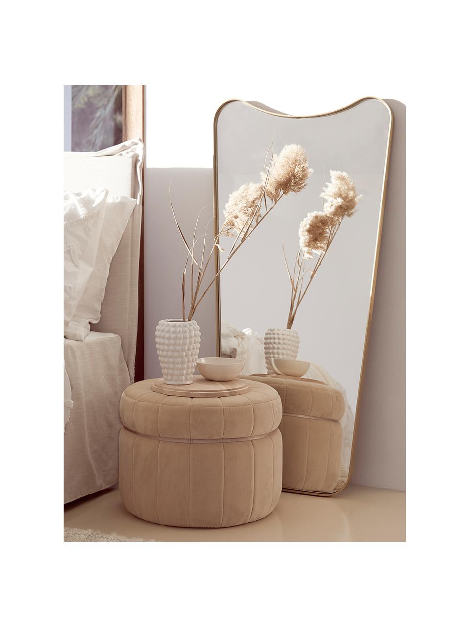 Lustro ścienne z metalową ramą Goldie, Odcienie złotego, S 70 x W 140 cm