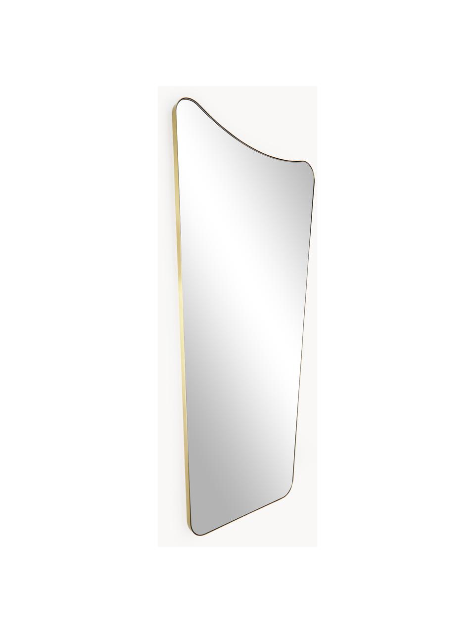 Espejo de pared Goldie, Estructura: metal con pintura en polv, Espejo: cristal, Parte trasera: tablero de fibras de dens, Dorado, An 70 x Al 140 cm
