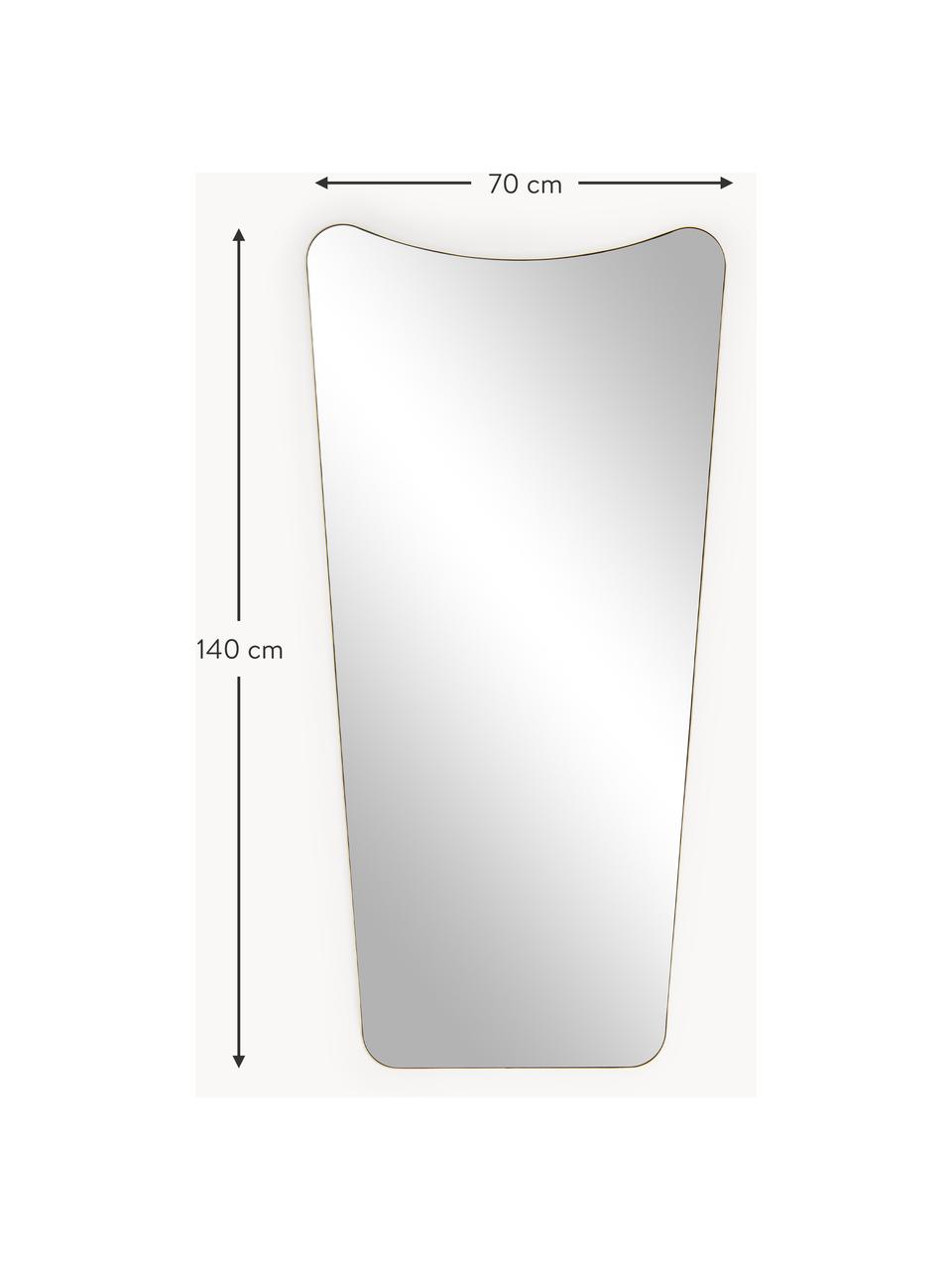Wandspiegel Goldie, Rahmen: Metall, pulverbeschichtet, Rückseite: Mitteldichte Holzfaserpla, Spiegelfläche: Spiegelglas, Goldfarben, B 70 x H 140 cm