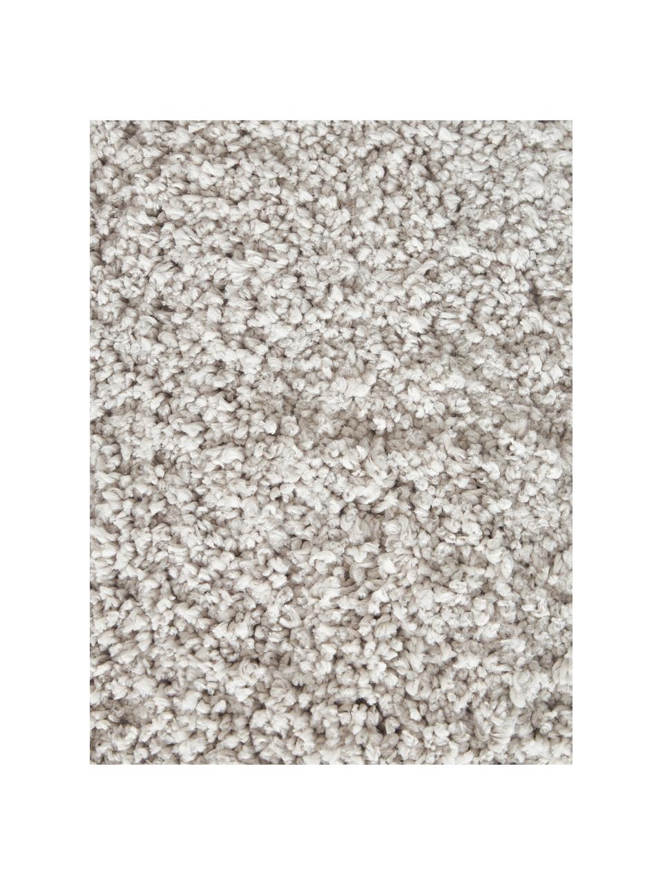 Flauschiger Hochflor-Läufer Leighton, Flor: Mikrofaser (100 % Polyest, Hellgrau, B 80 x L 250 cm